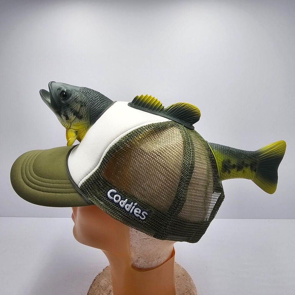 Coddies Bass Fish Trucker Hat Funny Novelty Fishing Hat